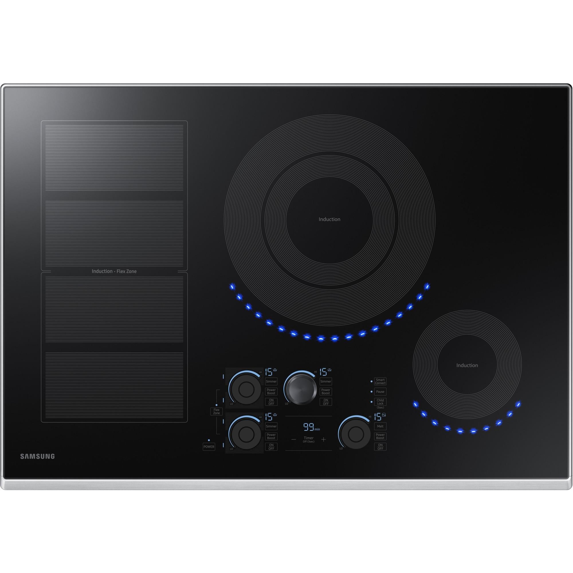 Samsung 30-inch Built-in Induction Cooktop with Virtual Flame Technology™ NZ30K7880US/AA