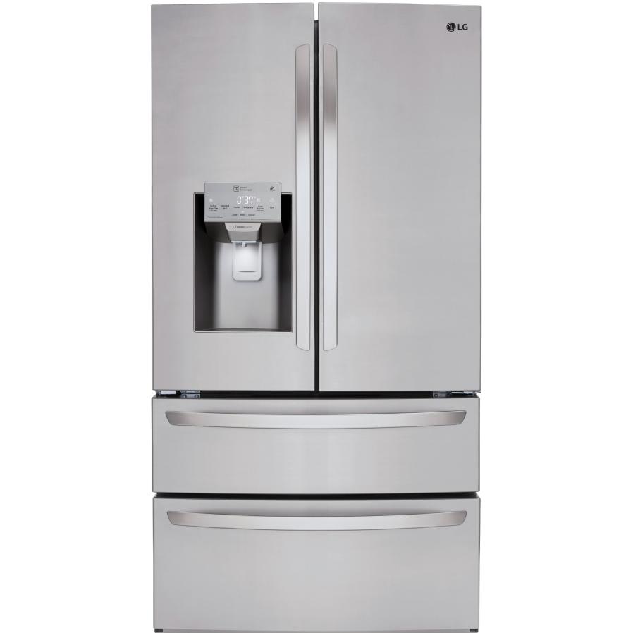 LG 36-inch, 27.8 cu.ft. Freestanding French 4-Door Refrigerator with Slim SpacePlus® Ice System LMXS28626S