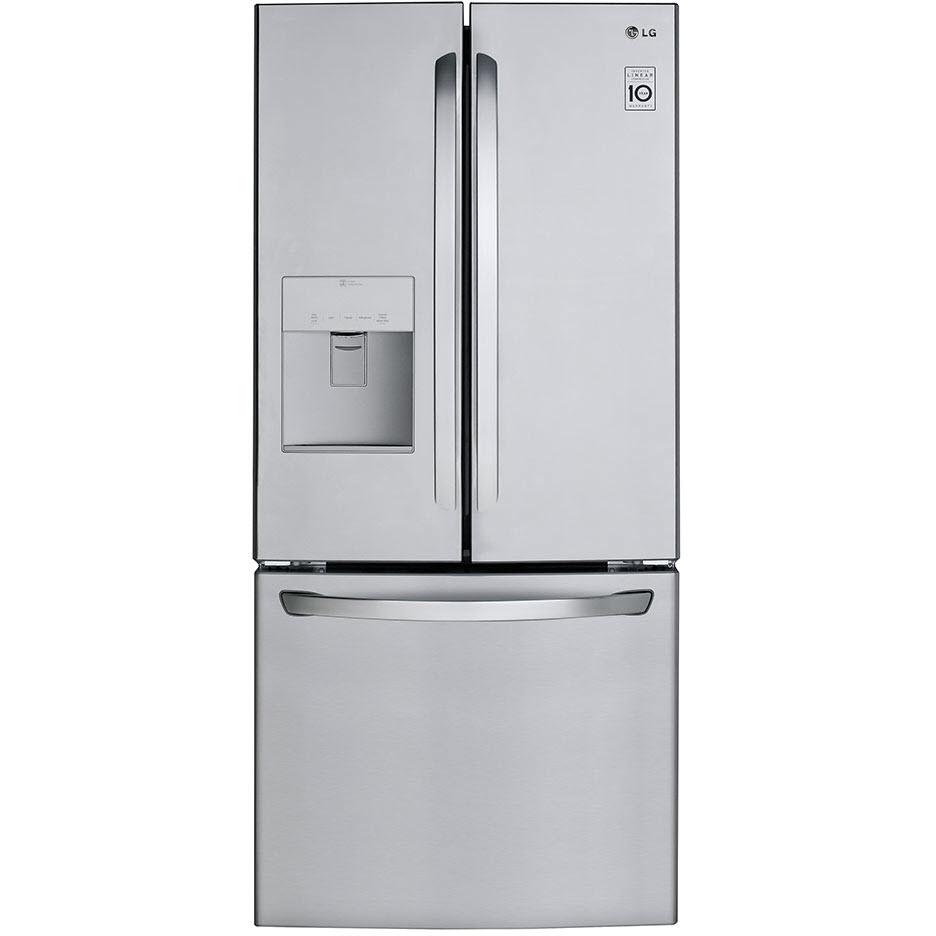 LG 30-inch, 21.8 cu.ft. Freestanding French 3-Door Refrigerator with Smart Cooling® System LFDS22520S