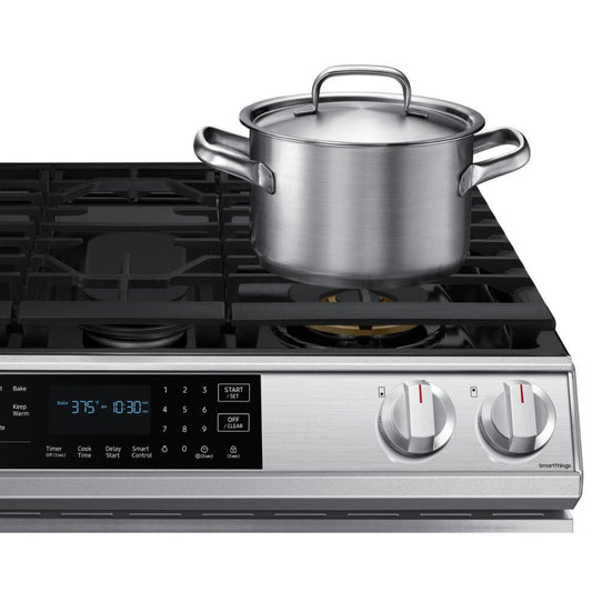 Samsung 30-inch Slide-in Gas Range with Wi-Fi Connect NX60T8511SS/AA