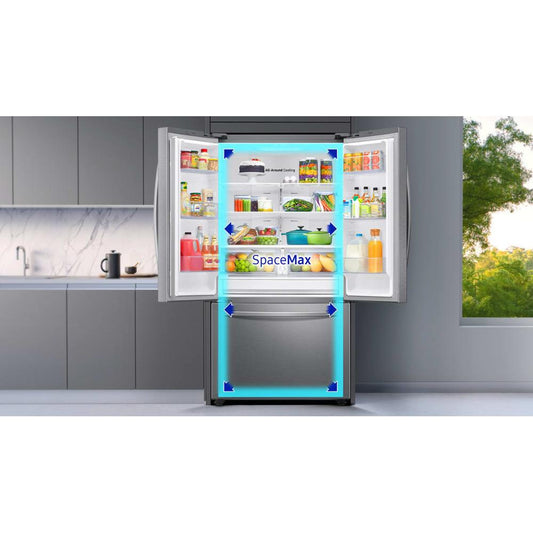 Samsung 36-inch, 28.2 cu.ft. Freestanding French 3-Door Refrigerator with Internal Ice Maker RF28T5001SR/AA