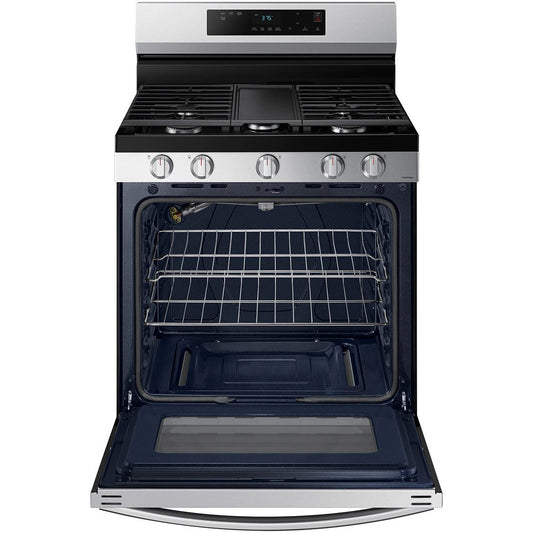 Samsung 30-inch Freestanding Gas Range with Wi-Fi Connect NX60A6111SS/AA