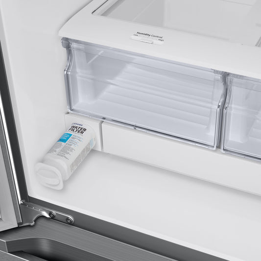 Samsung 30-inch, 22 cu.ft. Smart 3-Door French Door Refrigerator RF22A4121SR/AA
