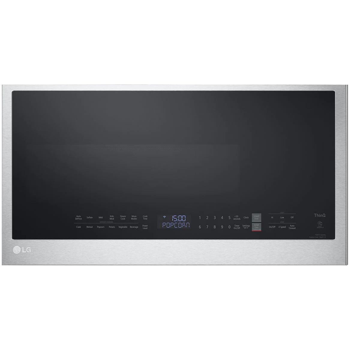 LG 30-inch, 2.0 cu. ft. Smart Wi-Fi Enabled Over-the-Range Microwave Oven with EasyClean® MVEL2033F