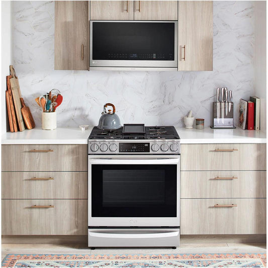 LG 30-inch, 2.1 cu. ft. Wi-Fi Enabled Over-the-Range Microwave Oven with EasyClean® MVEL2137F