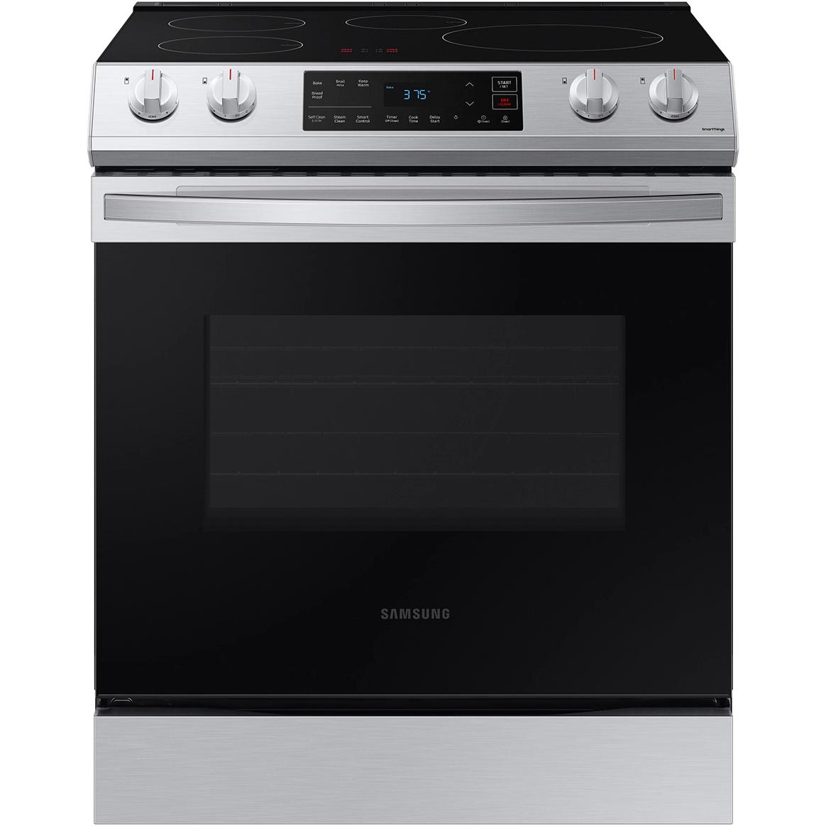 Samsung 30-inch Slide-in Induction/Electric Range with Self-Cleaning Oven NE63B8211SS/AA