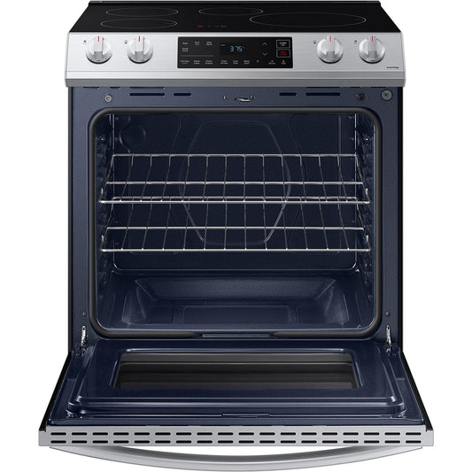 Samsung 30-inch Slide-in Induction/Electric Range with Self-Cleaning Oven NE63B8211SS/AA