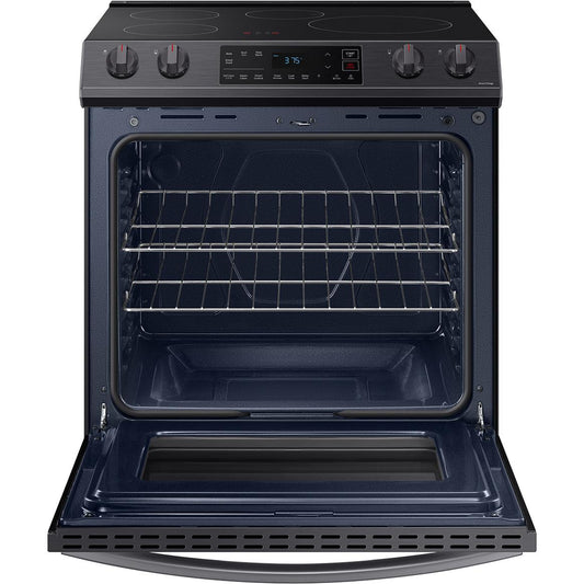 Samsung 30-inch Slide-in Induction/Electric Range with Self-Cleaning Oven NE63B8211SG/AA