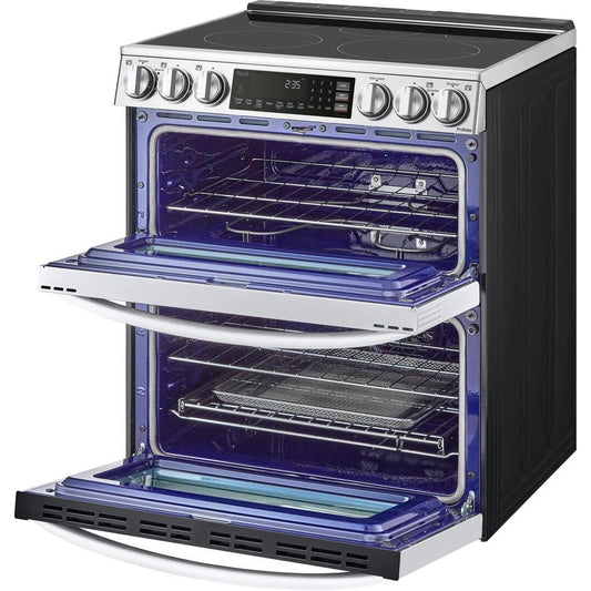 LG 30-inch 7.3 cu. ft. Slide-In Electric Double Range with ProBake® Convection and InstaView® LTEL7337F