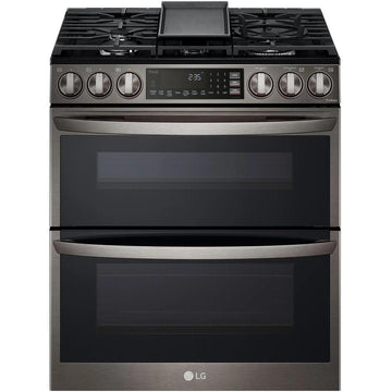 LG 30-inch Slide-In Gas Double Range with ProBake® Convection and InstaView® LTGL6937D