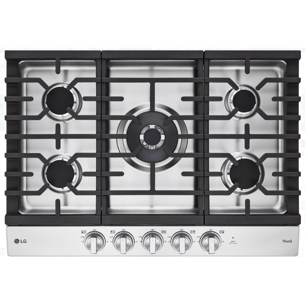 LG 30-inch Built-in Gas Cooktop with ThinQ® Technology CBGJ3027S
