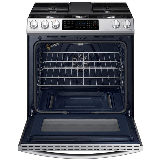 Samsung 30-inch Slide-in Gas Range with Convection Technology NX60BG8315SS/AA