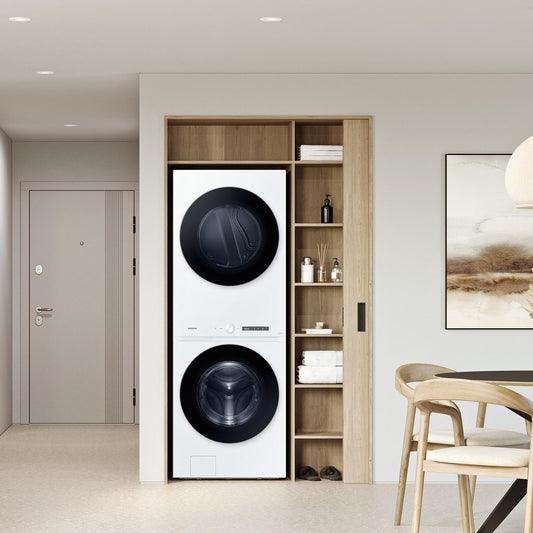 Samsung Stacked Washer/Dryer Electric Laundry Center with Wi-Fi WH46DBH100EWA3