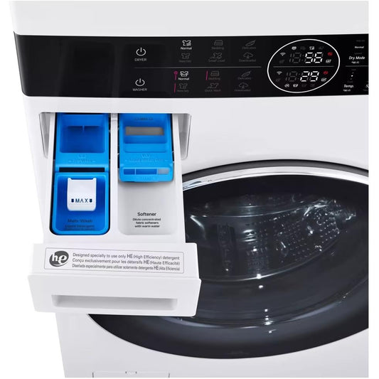 LG Stacked Washer/Dryer Electric Laundry Center with Wi-Fi WKHC252HWA
