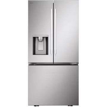 LG 25 cu.ft. 3-Door French Door Refrigerator with Hybrid Handle Design and External Ice and Water Dispenser LF25H6330S