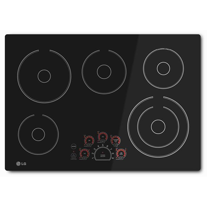 LG 30-inch Built-In Electric Cooktop with SmoothTouch™ Controls LCE3010SB