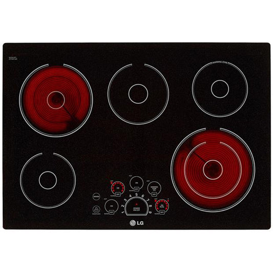 LG 30-inch Built-In Electric Cooktop with SmoothTouch™ Controls LCE3010SB