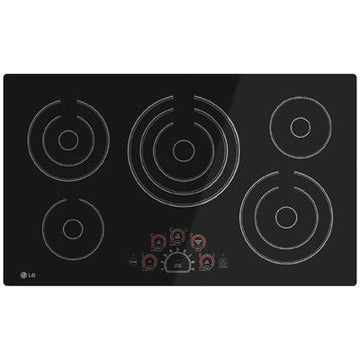 LG 36-inch Built-In Electric Cooktop with SmoothTouch™ Controls LCE3610SB