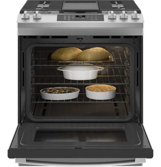 Ge Appliances JGS760SPSS Ge® 30" Slide-In Front-Control Convection Gas Range With No Preheat Air Fry